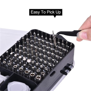 Planet Gates black 115pcs/lot Magnetic Screwdriver Bit Set Precision Multi Hand Tool Torx Hex Screw Drivers for Computer Phone Repair Tools Boxes