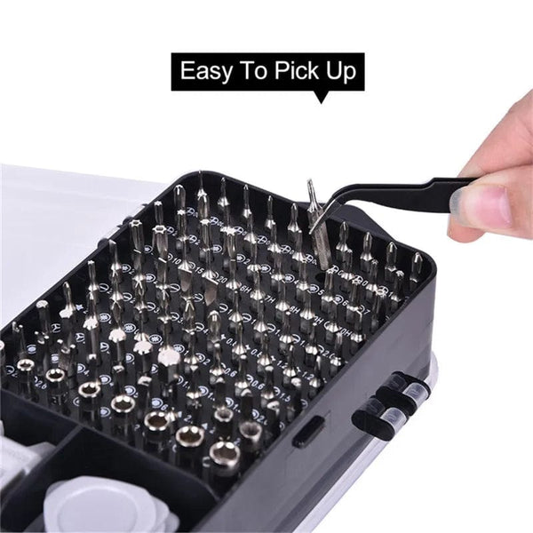 Planet Gates black 115pcs/lot Magnetic Screwdriver Bit Set Precision Multi Hand Tool Torx Hex Screw Drivers for Computer Phone Repair Tools Boxes