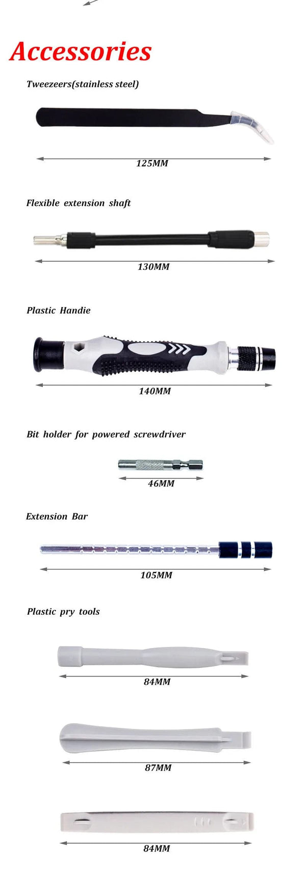 Planet Gates black 115pcs/lot Magnetic Screwdriver Bit Set Precision Multi Hand Tool Torx Hex Screw Drivers for Computer Phone Repair Tools Boxes