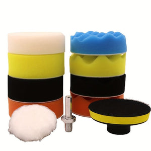 Planet Gates Black 11pcs/set Polishing Machine Waxing Sponge Plate Waxing Beauty Polishing Wool Polishing Sponge Ball