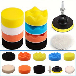 Planet Gates Black 11pcs/set Polishing Machine Waxing Sponge Plate Waxing Beauty Polishing Wool Polishing Sponge Ball