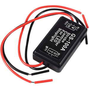Planet Gates Black 12-24V Universal LED Brake Light Flasher Module - Enhance Your Vehicle's Safety & Visibility!