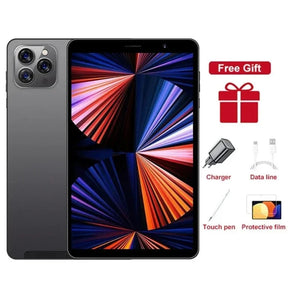 Planet Gates black / 12GB 512GB 2025 Pad Tab 14 8 inch Android 12 16GB Ram 1TB Rom Dual SIM 10 Core Dimensity 9000 WPS GPS Bluetooth 10000mAh Original Tablet