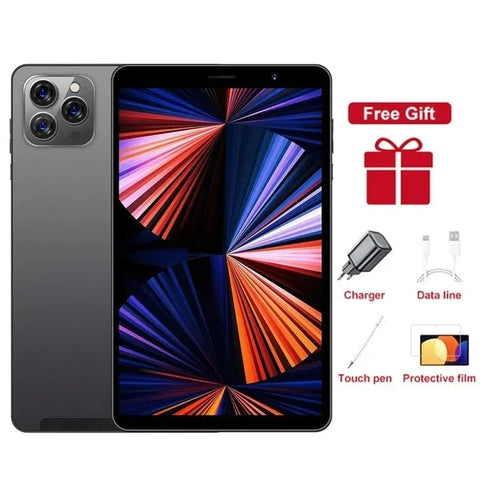 Planet Gates black / 12GB 512GB 2025 Pad Tab 14 8 inch Android 12 16GB Ram 1TB Rom Dual SIM 10 Core Dimensity 9000 WPS GPS Bluetooth 10000mAh Original Tablet