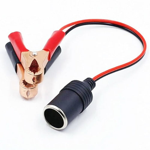 Planet Gates Black 12V 50A Battery Clamps: Car Cigarette Lighter Socket Adapter with Alligator Clips Extension Cord