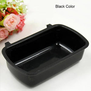 Planet Gates Black / 12x7x3cm Hangable Plastic Hamster Squirrel Food Feeder Small Pets Water Drinking Bowl Food Bowl Pets Hamster Cage Product Accessories