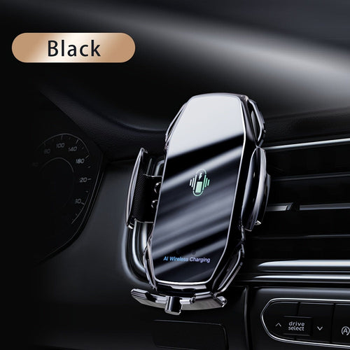 Planet Gates Black 15W Car Wireless Charger, Vehicle-mounted Mobile Wireless Charger, Air Vent General Wireless Charging Phone Holder With Infrared Induction