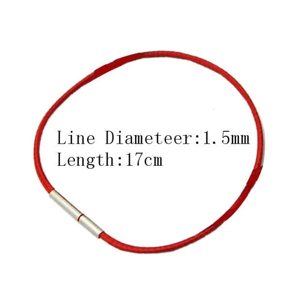 Planet Gates Black 15x170 1.5/2/3mm Black Red Bracelet Stainless Steel Clasp For Women Man Couple Leather String Homme Hand Thread Male Jewelry Trending