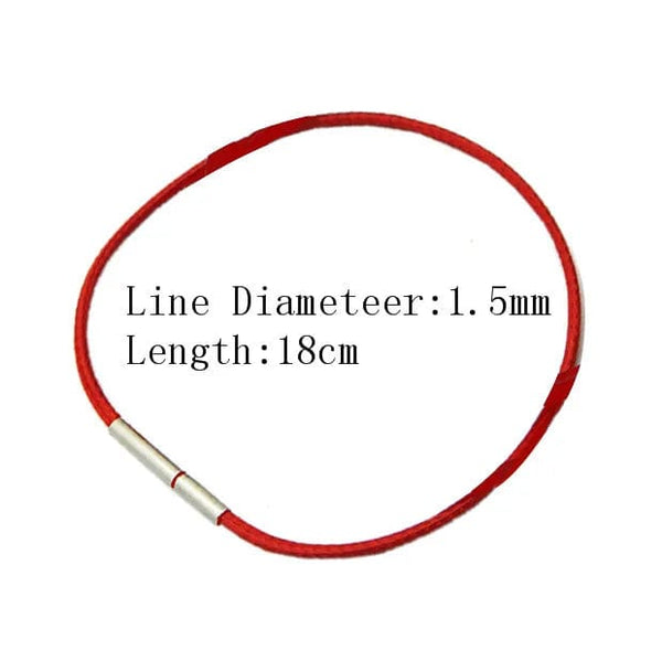 Planet Gates Black 15x170 1.5/2/3mm Black Red Bracelet Stainless Steel Clasp For Women Man Couple Leather String Homme Hand Thread Male Jewelry Trending