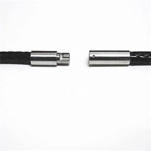 Planet Gates Black 15x170 1.5/2/3mm Black Red Bracelet Stainless Steel Clasp For Women Man Couple Leather String Homme Hand Thread Male Jewelry Trending