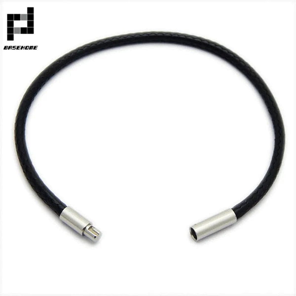 Planet Gates Black 15x170 1.5/2/3mm Black Red Bracelet Stainless Steel Clasp For Women Man Couple Leather String Homme Hand Thread Male Jewelry Trending