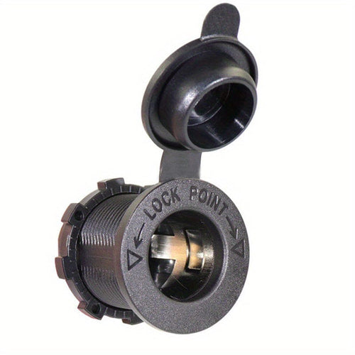 Planet Gates Black 1pc 12V Cigarette Lighter Socket, Waterproof Car Boat Motorcycle Splitter Power Adapter Sockets Power Plug Outlet Lighter Accessories