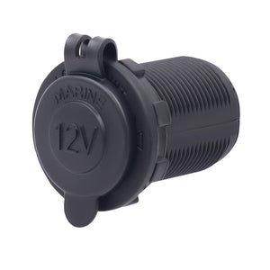 Planet Gates Black 1pc 12V Cigarette Lighter Socket, Waterproof Car Boat Motorcycle Splitter Power Adapter Sockets Power Plug Outlet Lighter Accessories