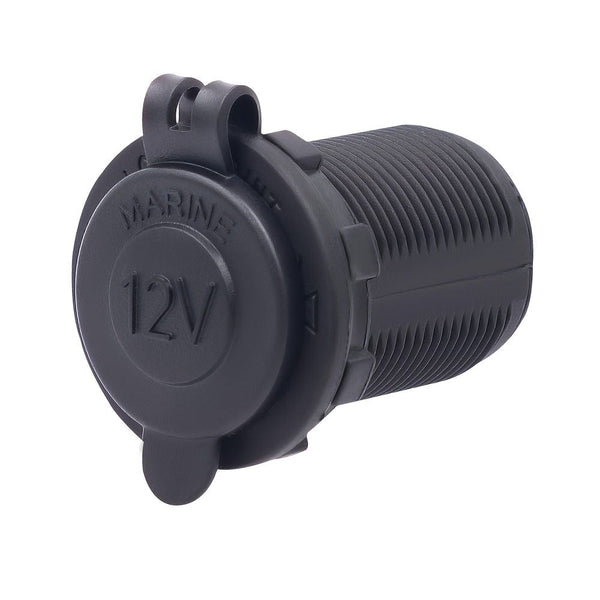 Planet Gates Black 1pc 12V Cigarette Lighter Socket, Waterproof Car Boat Motorcycle Splitter Power Adapter Sockets Power Plug Outlet Lighter Accessories