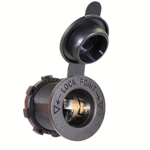 Planet Gates Black 1pc 12V Cigarette Lighter Socket, Waterproof Car Boat Motorcycle Splitter Power Adapter Sockets Power Plug Outlet Lighter Accessories
