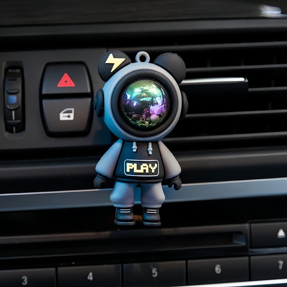 Planet Gates 1pc/4pcs Astronaut Lightning Bear Design Car Air Freshener, Car Air Vent Aromatherapy Diffuser Clip, Car Air Outlet Decoration Clip, Car Interior Decoration Accessories