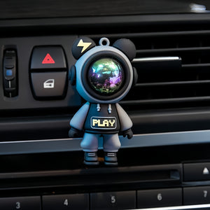 Planet Gates Black 1pc 1pc/4pcs Astronaut Lightning Bear Design Car Air Freshener, Car Air Vent Aromatherapy Diffuser Clip, Car Air Outlet Decoration Clip, Car Interior Decoration Accessories