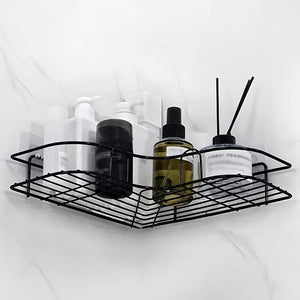 Planet Gates Black / 1pc 1pc Bathroom Shelf For Corner, Outdoor Organizer Cabinet Rack, Bathroom Kitchen No Punching Triangle Storage Rack Bathroom Accessories