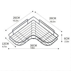 Planet Gates Black / 1pc 1pc Bathroom Shelf For Corner, Outdoor Organizer Cabinet Rack, Bathroom Kitchen No Punching Triangle Storage Rack Bathroom Accessories