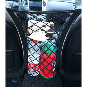 Planet Gates Black / 1pc 3-Layer Car Mesh Organizer, Seat Back Net Bag, Barrier Of Backseat Pet Kids Dog, Universal For Car, SUV, Cargo Tissue Purse Holder-Driver Storage Net