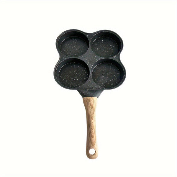 Planet Gates Black 1pc 4-Cup Nonstick Egg Frying Pan, Pancake Pan Nonstick Fried Egg Pan, Pans For Cooking, For Fried Eggs, Burgers, Breakfast Pancake Making