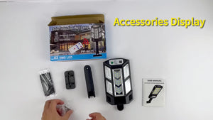 Planet Gates Black 1pc 6500K Super Bright LED Solar Wall Light, Motion Sensor, 3 Lighting Mode Light, Outdoor Garden Security Street Yard Lamp With Battery