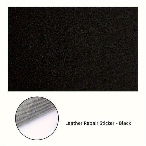 Planet Gates Black 1pc Artificial Leather Repair Patch, Self-adhesive Sofa Patch, Waterproof And Wear-resistant, Suitable For Furniture, Driver Seats