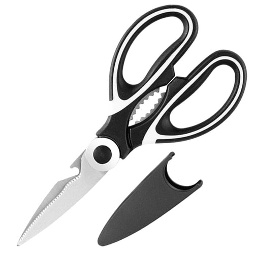 Planet Gates Black 1pc BBQ Scissors, Sharp Kitchen Scissors, Stainless Steel Multipurpose Shears For Meat Cutting, Kitchen Supplies