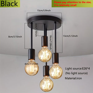 Planet Gates Black 1pc Black 4-lamp Ceiling Light Pendant, Modern Artificial Satellite Design Lamp, E26 Bulb Base, No Bulb, Bedroom, Kitchen, Living Room, Corridor Light Fixture