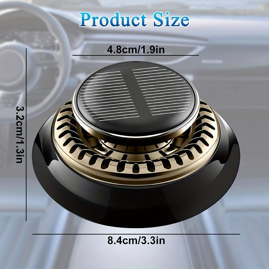 Planet Gates fekete 1 db-os autós légfrissítő, napelemes autó aromaterápiás diffúzor, autó műszerfal dekoráció, prémium autó belső dekorációs kiegészítők