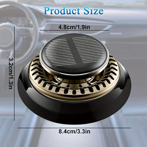 Planet Gates Black 1pc Car Air Freshener, Solar Car Aromatherapy Diffuser, Car Dashboard Decoration, Premium Car Interior Decoration Accessories
