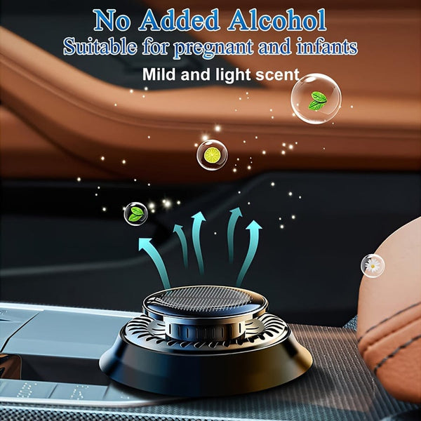 Planet Gates Black 1pc Car Air Freshener, Solar Car Aromatherapy Diffuser, Car Dashboard Decoration, Premium Car Interior Decoration Accessories