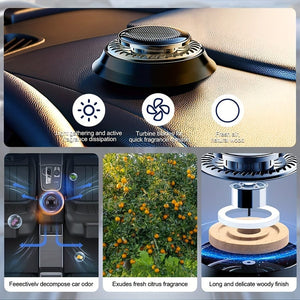 Planet Gates Black 1pc Car Air Freshener, Solar Car Aromatherapy Diffuser, Car Dashboard Decoration, Premium Car Interior Decoration Accessories
