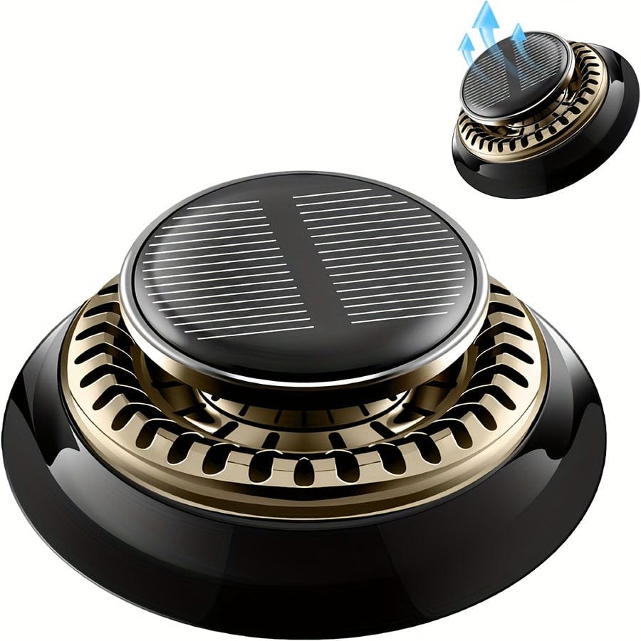 Planet Gates fekete 1 db-os autós légfrissítő, napelemes autó aromaterápiás diffúzor, autó műszerfal dekoráció, prémium autó belső dekorációs kiegészítők