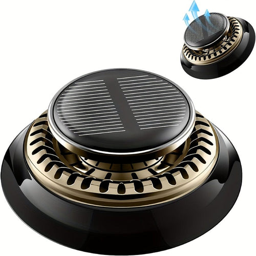 Planet Gates Black 1pc Car Air Freshener, Solar Car Aromatherapy Diffuser, Car Dashboard Decoration, Premium Car Interior Decoration Accessories