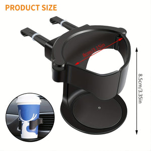 Planet Gates Black 1pc Car Cup Holder Keep Drinks Securely In Place While You Drive