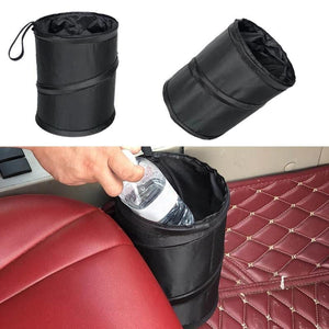 Planet Gates Black 1pc Car Foldable Trash Can, Hanging Car Trash Can, Multipurpose Storage Container, Garbage Can For Car