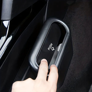 Planet Gates Black 1pc Car-mounted Trash Can, Car Mini Garbage Bin, Car Storage Box, Car Organizer, Car Essential Accessories