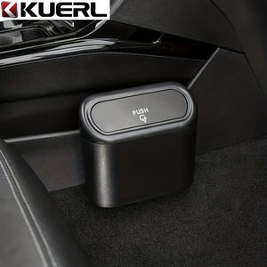 Planet Gates Black 1pc Car-mounted Trash Can, Car Mini Garbage Bin, Car Storage Box, Car Organizer, Car Essential Accessories