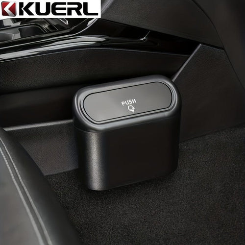 Planet Gates Black 1pc Car-mounted Trash Can, Car Mini Garbage Bin, Car Storage Box, Car Organizer, Car Essential Accessories