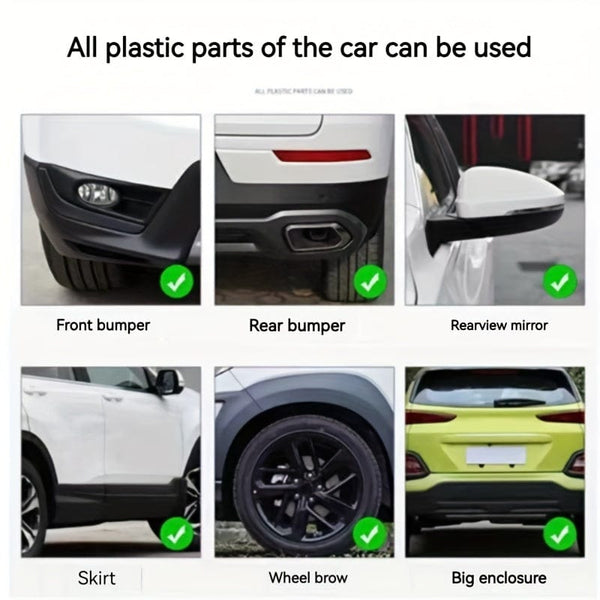 Planet Gates Black 1pc Car Plastic Refurbishment Repair Agent, Car Interior Maintenance Glowing Product, Used For Plastic Faux Leather Polishing And Repair Coating Refurbishment, Suitable For Faux Leather And Plastic Items