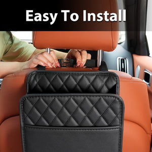 Planet Gates Black 1pc Car Seat Back Storage Hanging Bag, Multifunctional Storage Box, Car Seat Back Storage Bag, Car Interior Decoration Supplies