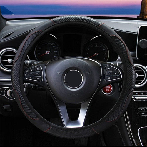Planet Gates Black 1pc Car Steering Wheel Cover, Universal 38.1 Cm Anti-Slip Car Steering Wheel Protector Cover Car Decor Accessories, No Inner Ring