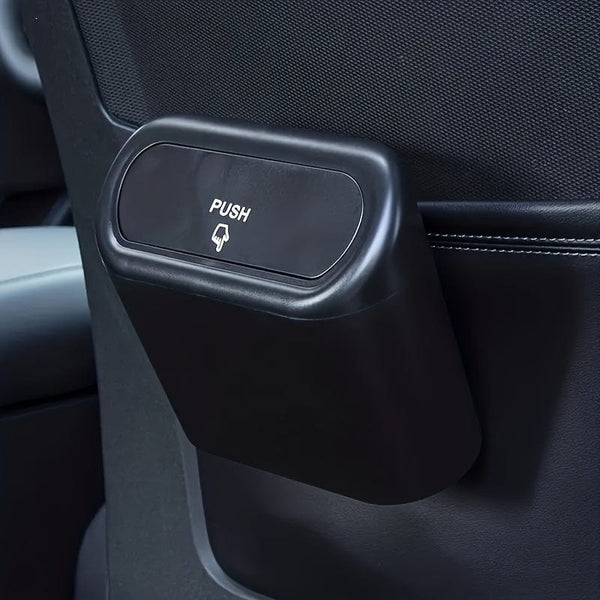 Planet Gates Black 1pc Car Trashcan, Car Garbage Bin, Car Mini Trash Can, Multi-purpose Trashcan, For Office, Kitchen, Room, House