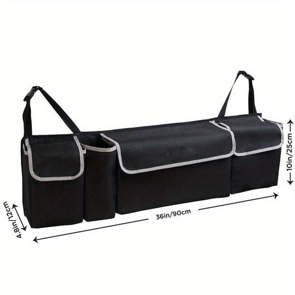 Planet Gates Black 1pc Car Trunk Organizer, Car Seat Back Hanging Storage Bag For SUV, Car, Car Interior Accessories