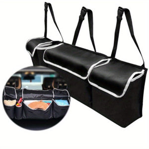 Planet Gates Black 1pc Car Trunk Organizer, Car Seat Back Hanging Storage Bag For SUV, Car, Car Interior Accessories