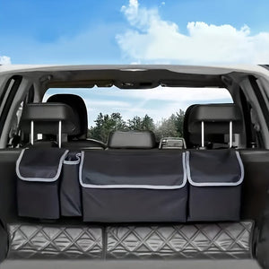 Planet Gates Black 1pc Car Trunk Organizer, Car Seat Back Hanging Storage Bag For SUV, Car, Car Interior Accessories