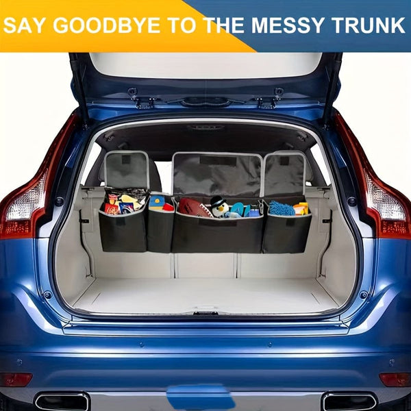 Planet Gates Black 1pc Car Trunk Storage Bag, Car Storage Box, Car Rear Seat Back Hanging Bag, Car Storage Bag