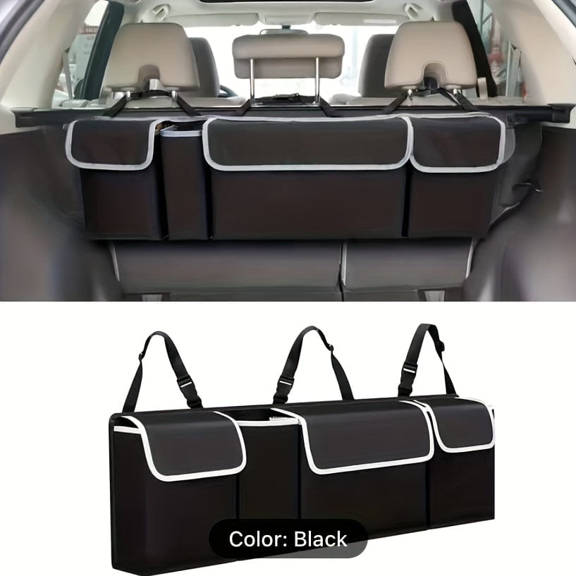 Planet Gates Black 1pc Car Trunk Storage Bag, Car Storage Box, Car Rear Seat Back Hanging Bag, Car Storage Bag