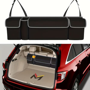 Planet Gates Black 1pc Car Trunk Storage Bag, Car Storage Box, Car Rear Seat Back Hanging Bag, Car Storage Bag